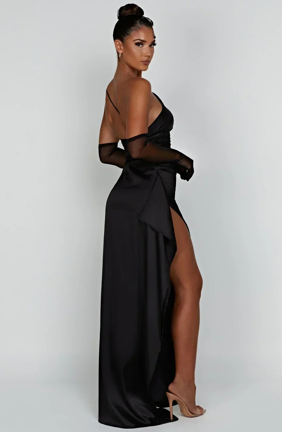 Women's Asymmetric Evening Maxi Dress
