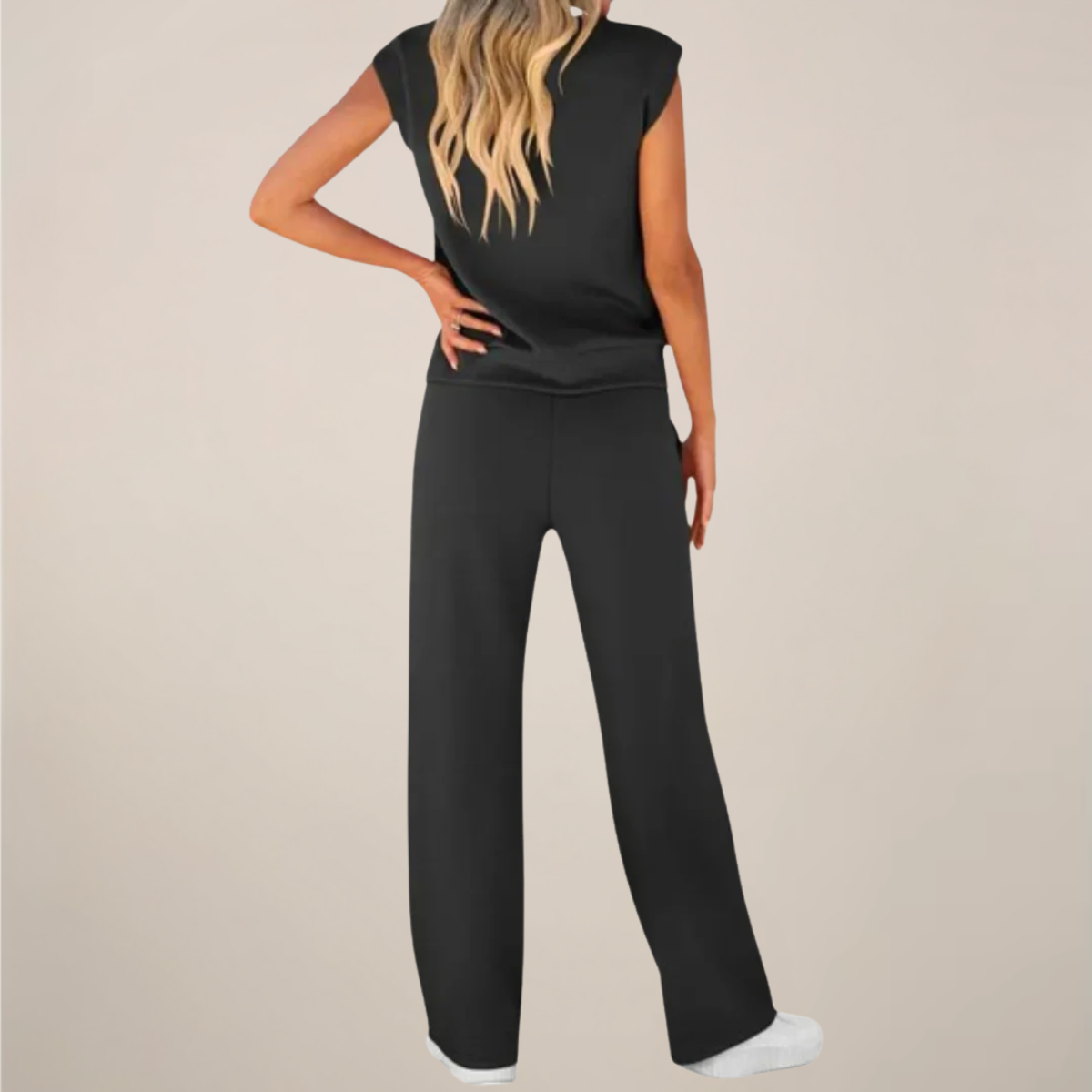 Women's Spring Drawstring Relaxed Pants Set