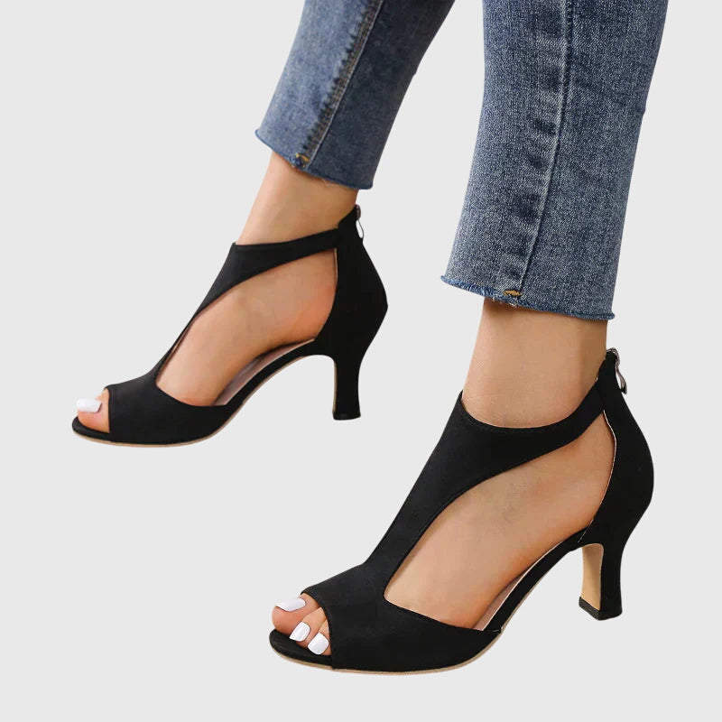 Women's Spring Cutout Open-Toe Heels