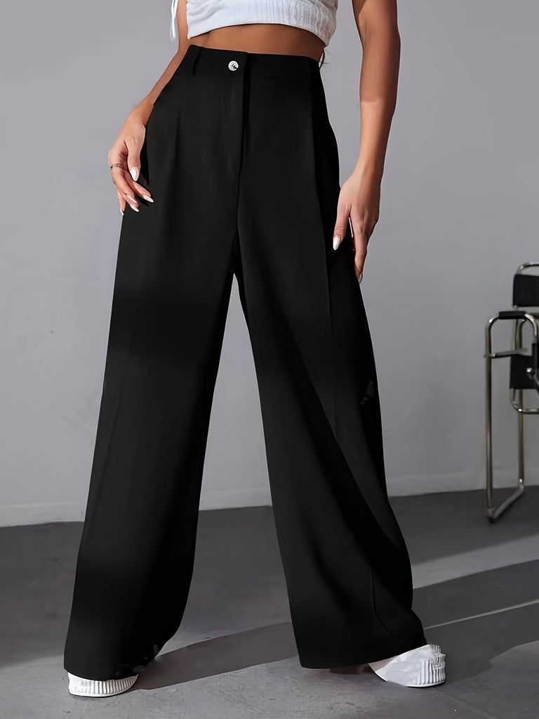 Women’s High-Waist Wide-Leg Trousers - Tailored Pants Everyday Style