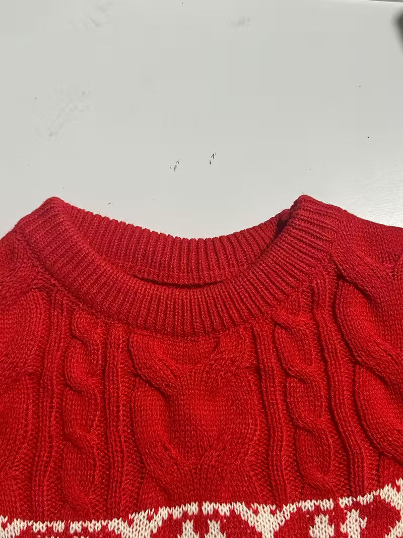 Men’s Reindeer Knit Christmas Sweater - Classic Festive Pullover