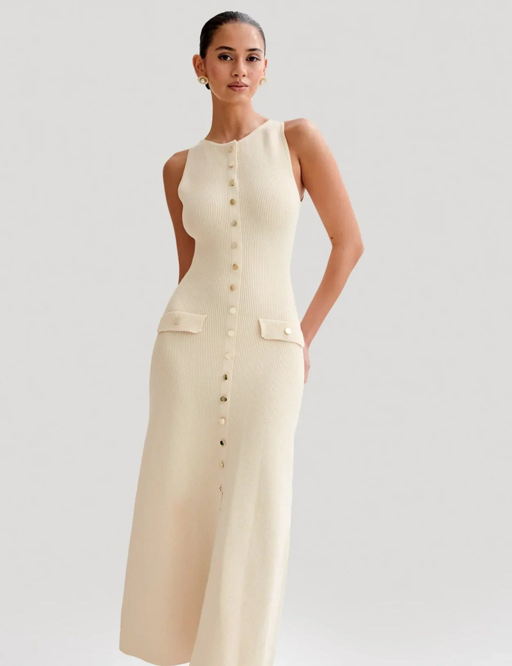 Primrose Cap Sleeve Button Dress