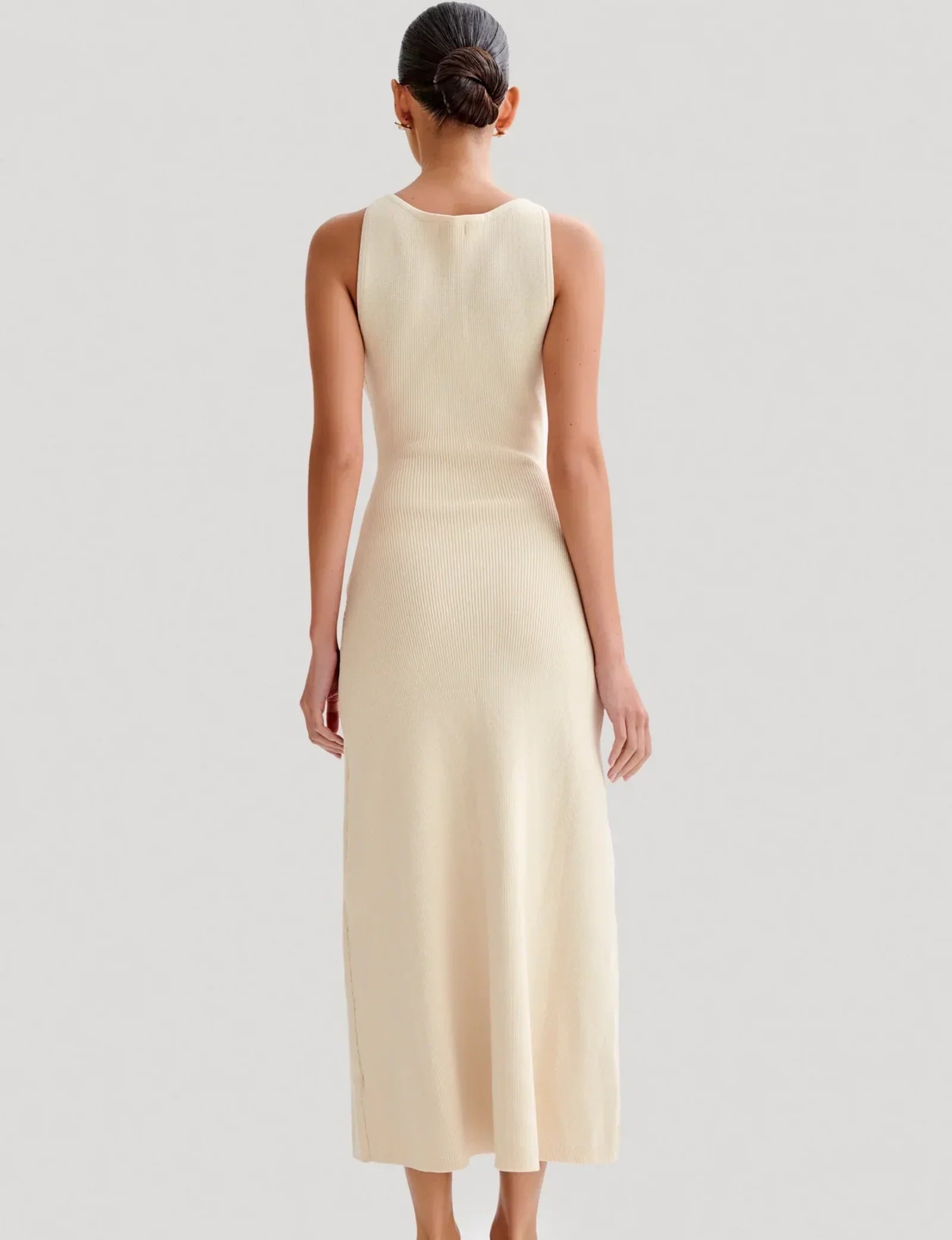 Primrose Button-Front Knit Midi Dress