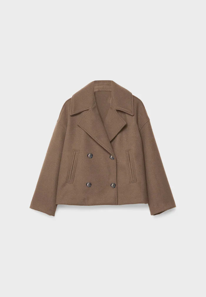 Women’s Double-Breasted Short Coat | Classic Tailored Outerwear