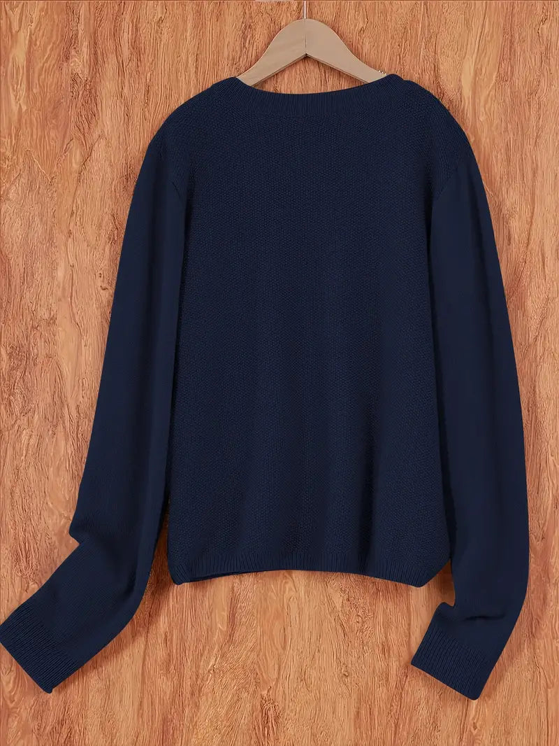 Women’s Button Front Cardigan - Long Sleeve Casual Knit Sweater