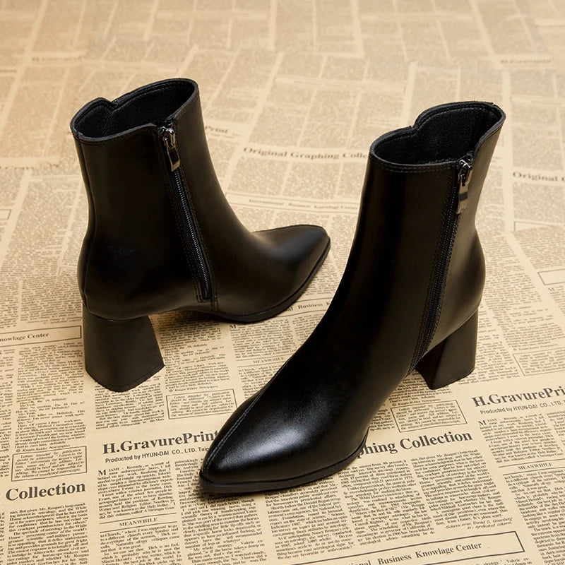 Women’s Sculpted Block‑Heel Ankle Boots