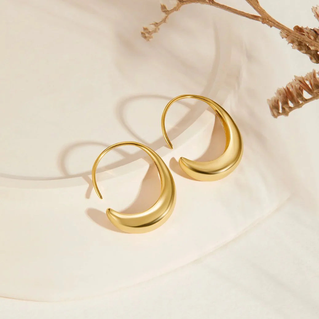 Layla - Drop Hoop Earrings