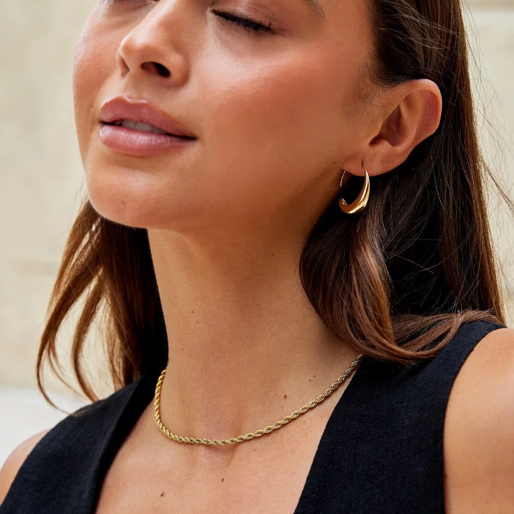 Layla - Drop Hoop Earrings