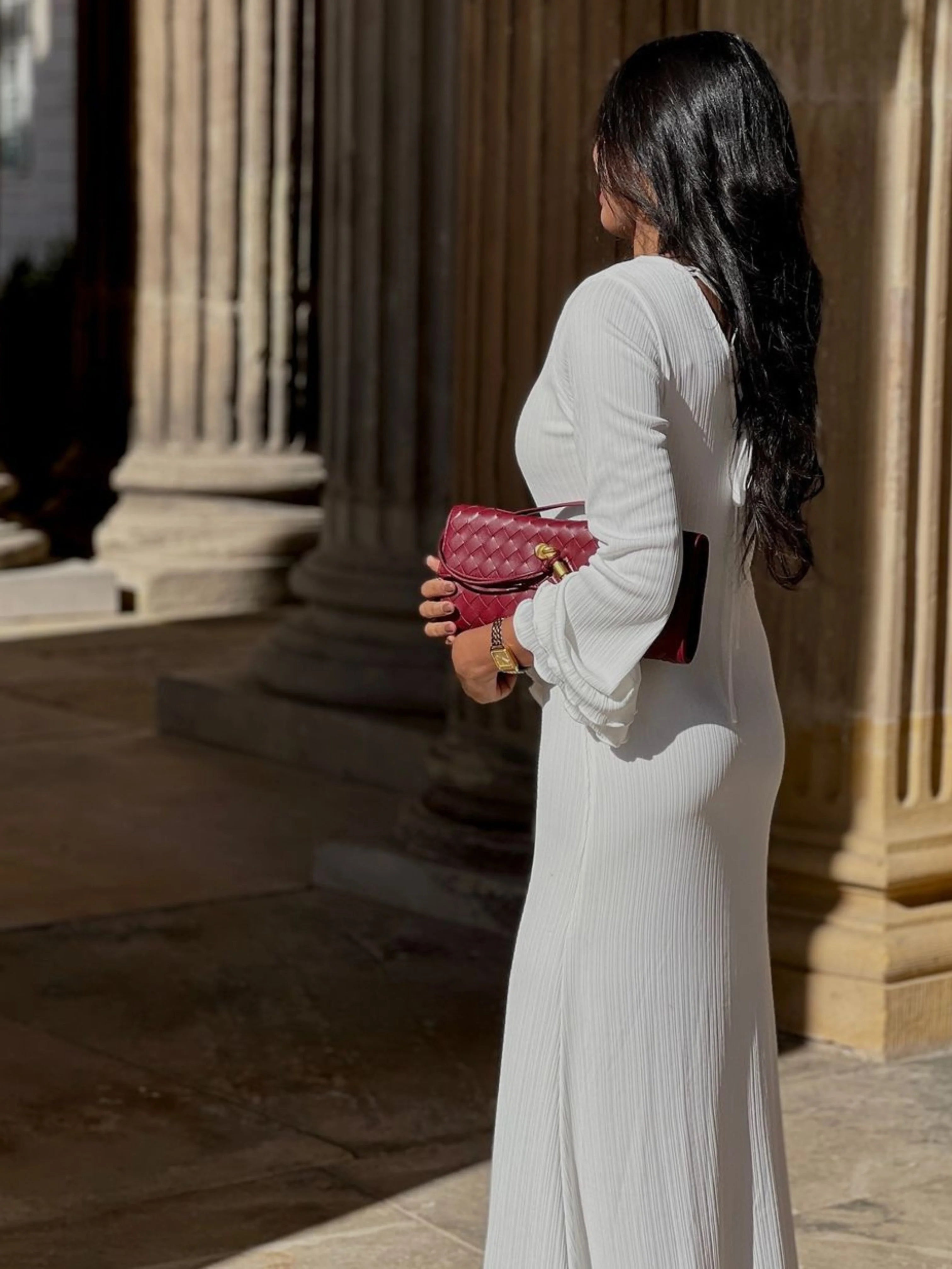 Women’s Woven Leather Crossbody Clutch