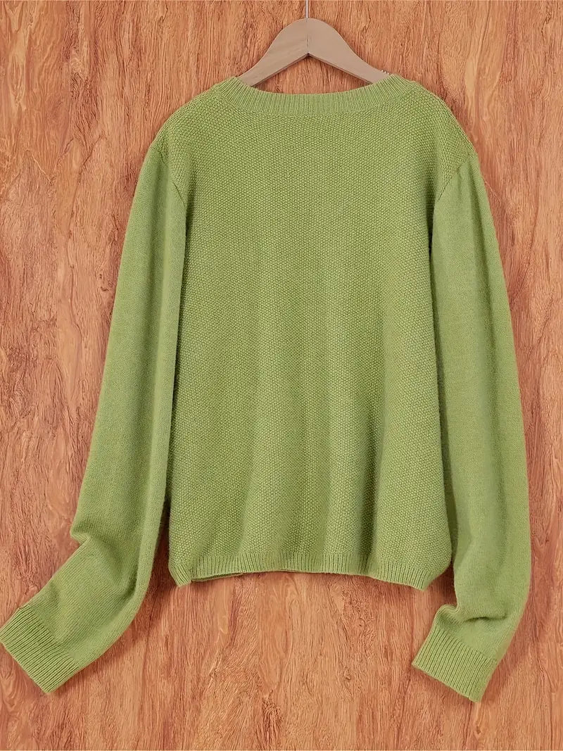 Women’s Button Front Cardigan - Long Sleeve Casual Knit Sweater