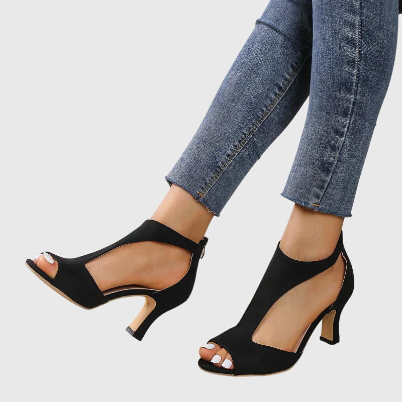 Women's Spring Cutout Open-Toe Heels