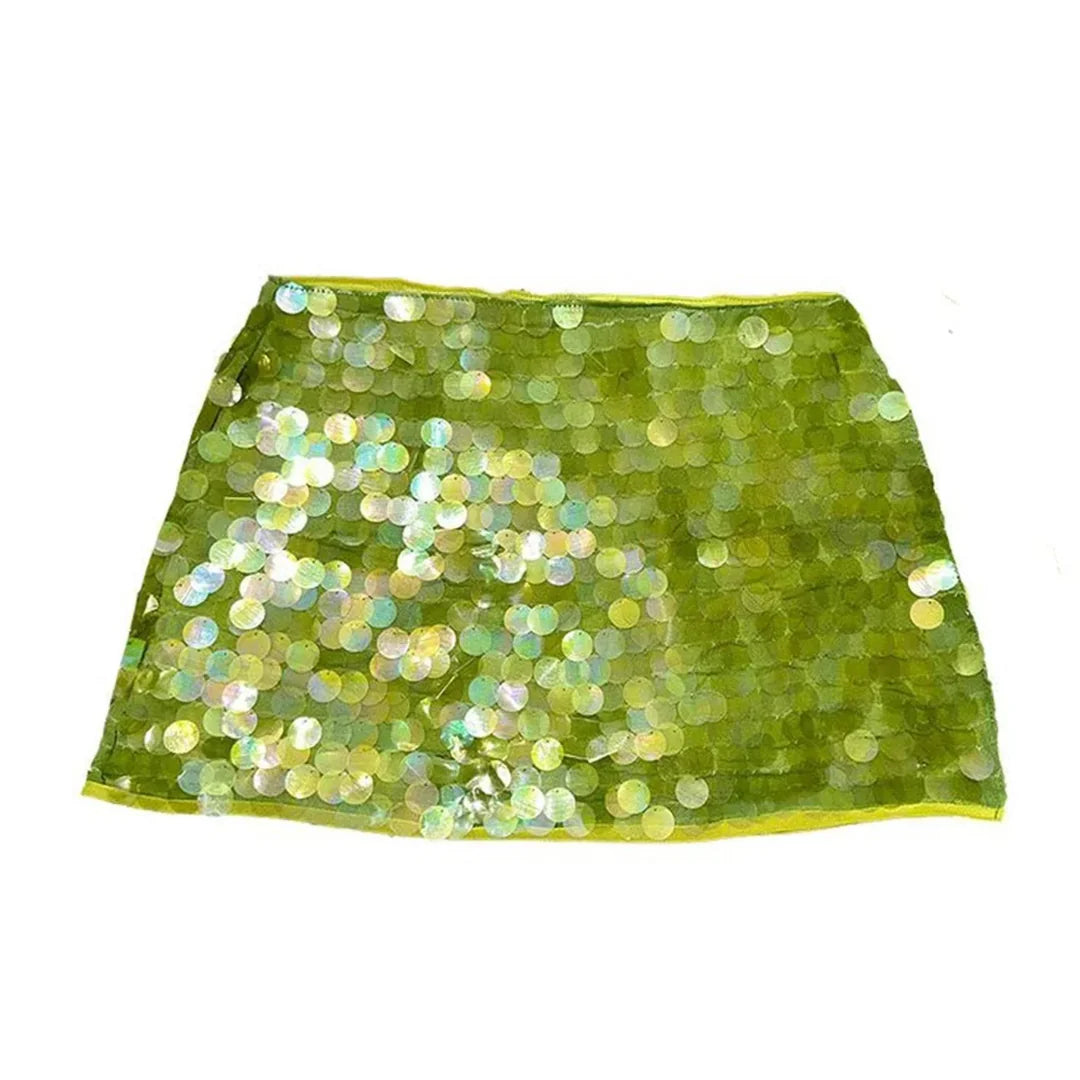 Fiona - Adjustable Sequin Mini Skirt