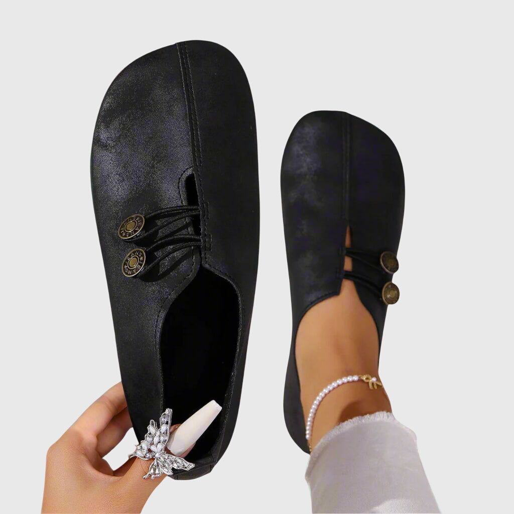 Women's Spring Casual Slip-On Button Flats
