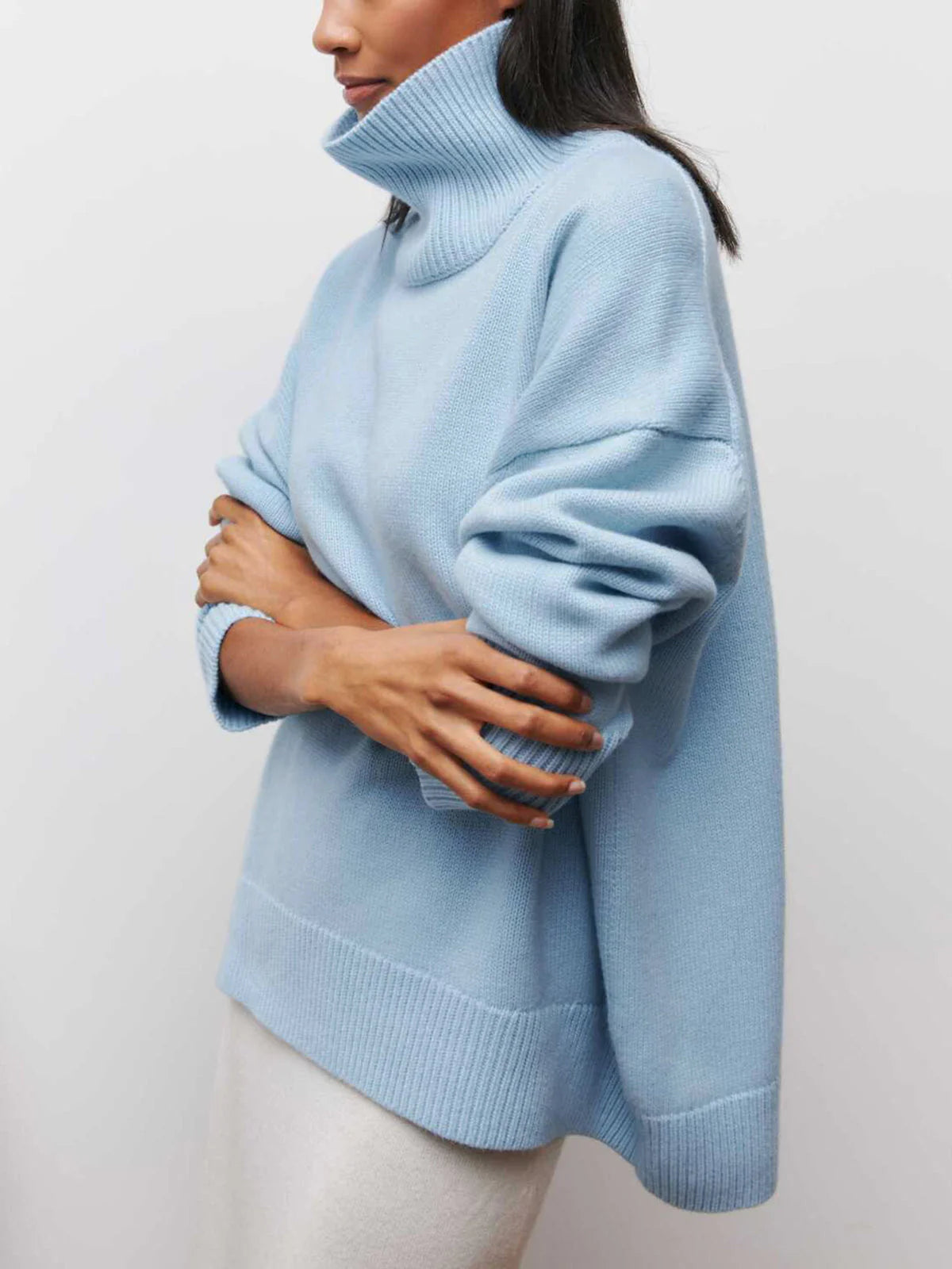 Women’s Oversized Ribbed Turtleneck Sweater