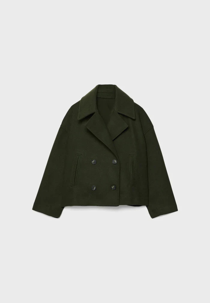 Women’s Double-Breasted Short Coat | Classic Tailored Outerwear