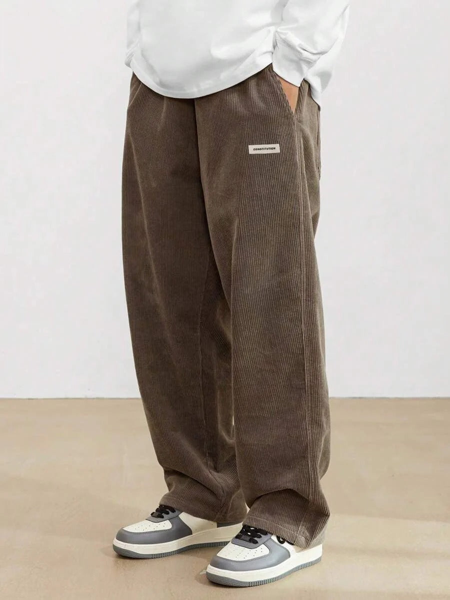 Men’s Summit Corduroy Relaxed Trousers - Wide-Leg Pants