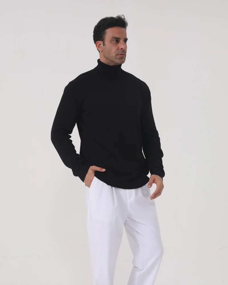 Men’s Arno Classic Turtleneck Sweater - Slim-Fit Knit
