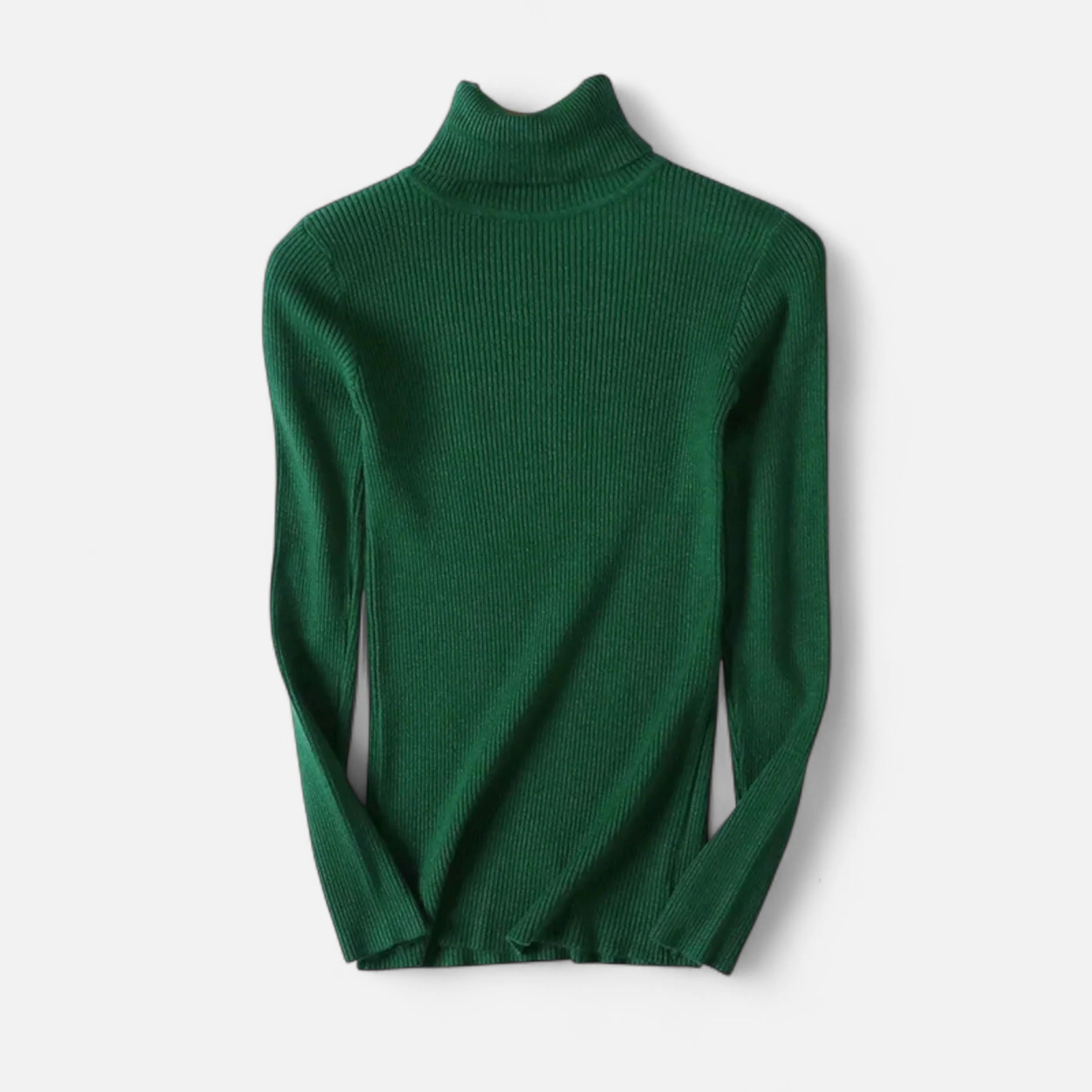 Women’s Ribbed Mock Neck Top - Slim Fit Long Sleeve Pullover