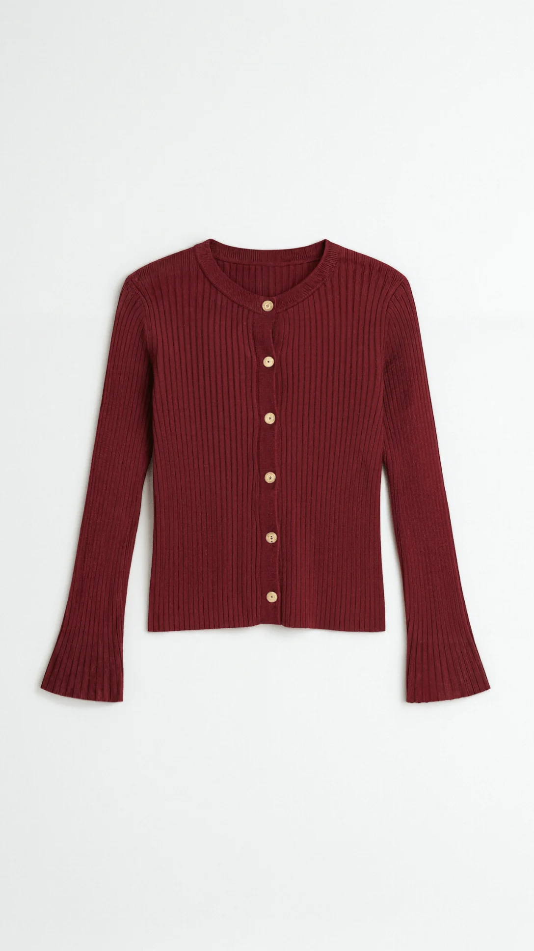 Women’s Ribbed Button-Up Knit Cardigan - Classic Slim Fit Sweater