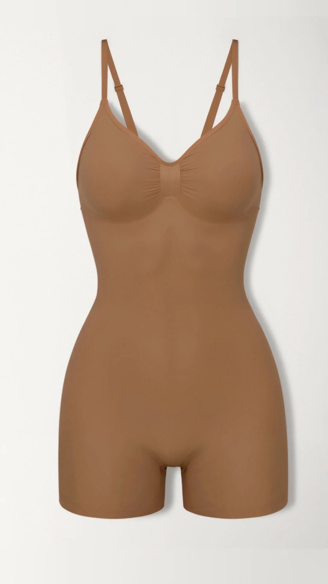 Women’s Seamless Shaping Bodysuit - Mid-Thigh Sculpting Fit