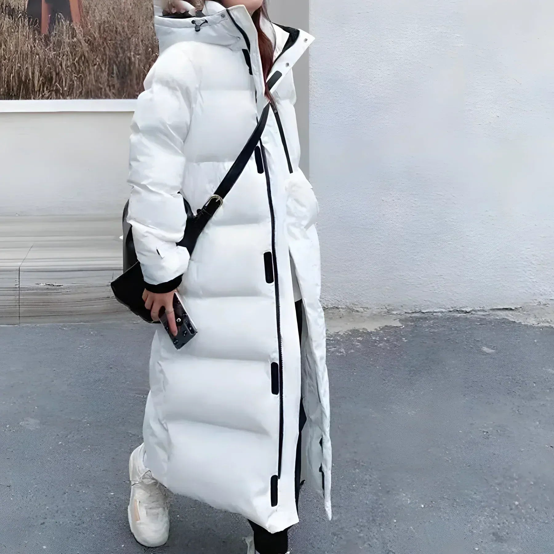 Women’s Long Puffer Coat - Hooded Quilted Winter Outerwear