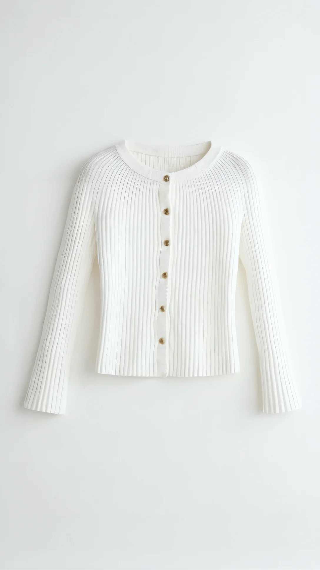 Women’s Ribbed Button-Up Knit Cardigan - Classic Slim Fit Sweater
