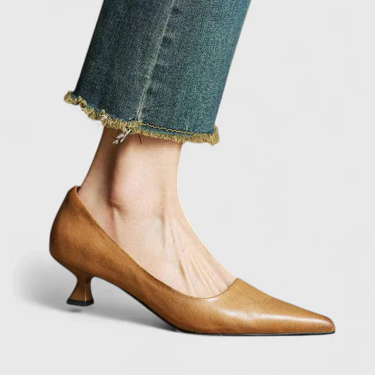 Women's Classic Pointed-Toe Low Heel Pumps