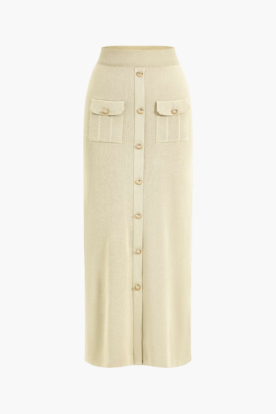 Women’s Esme Button-Down Knit Midi Set - Collared Top Skirt Co-ord