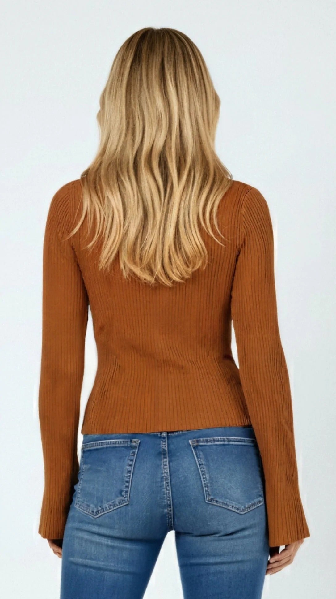 Women’s Ribbed Button-Up Knit Cardigan - Classic Slim Fit Sweater