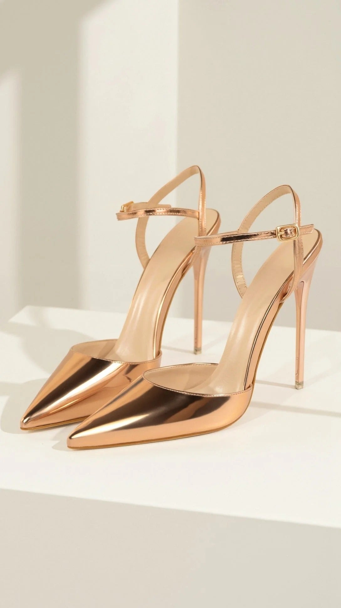 Women’s Ashley Patent Court Heels – Elegant Pointed Toe Stilettos