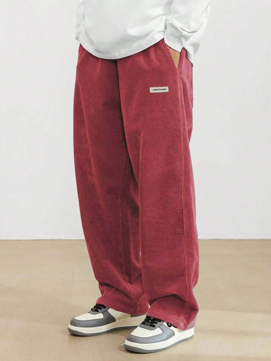 Men’s Summit Corduroy Relaxed Trousers - Wide-Leg Pants