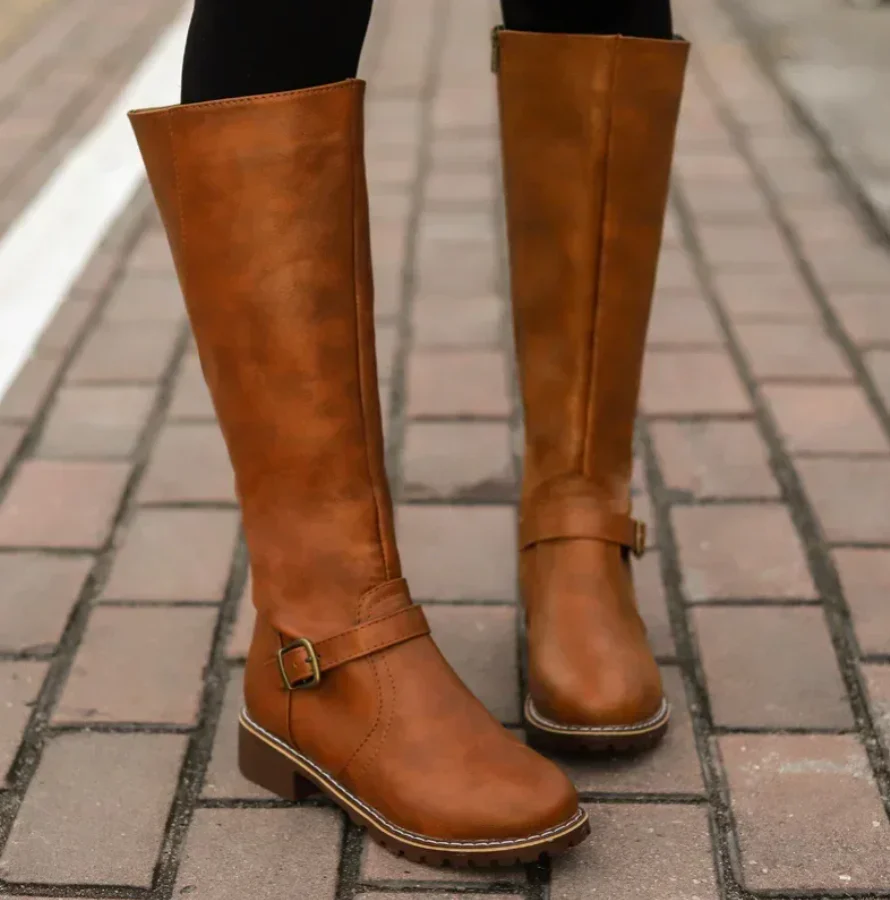 Women’s Emma Tall Buckle Boots - Classic Knee-High Everyday Style