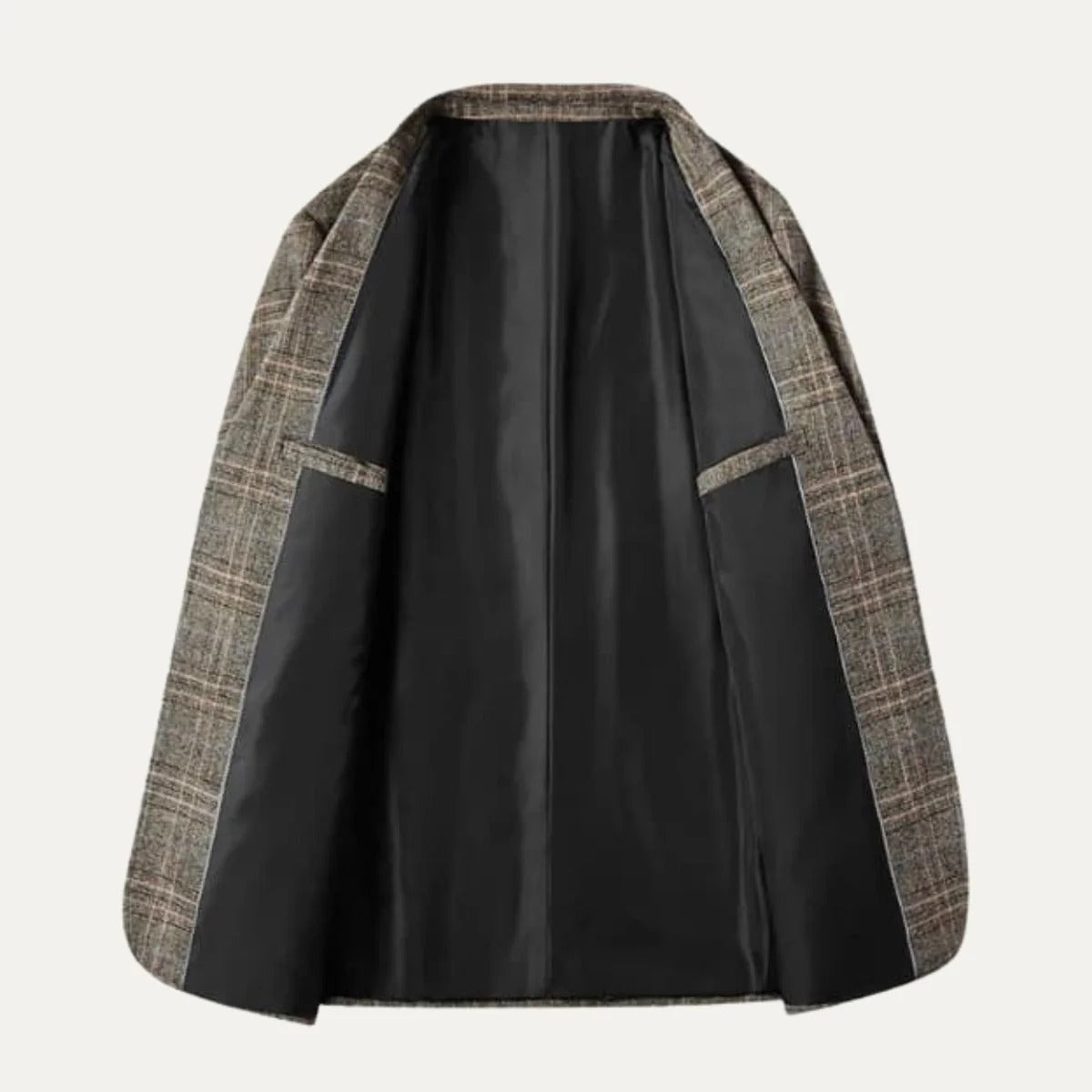 Men’s Checked Tailored Blazer – Classic Plaid Pattern