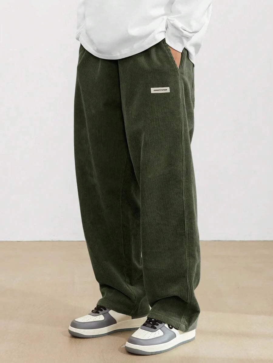Men’s Summit Corduroy Relaxed Trousers - Wide-Leg Pants
