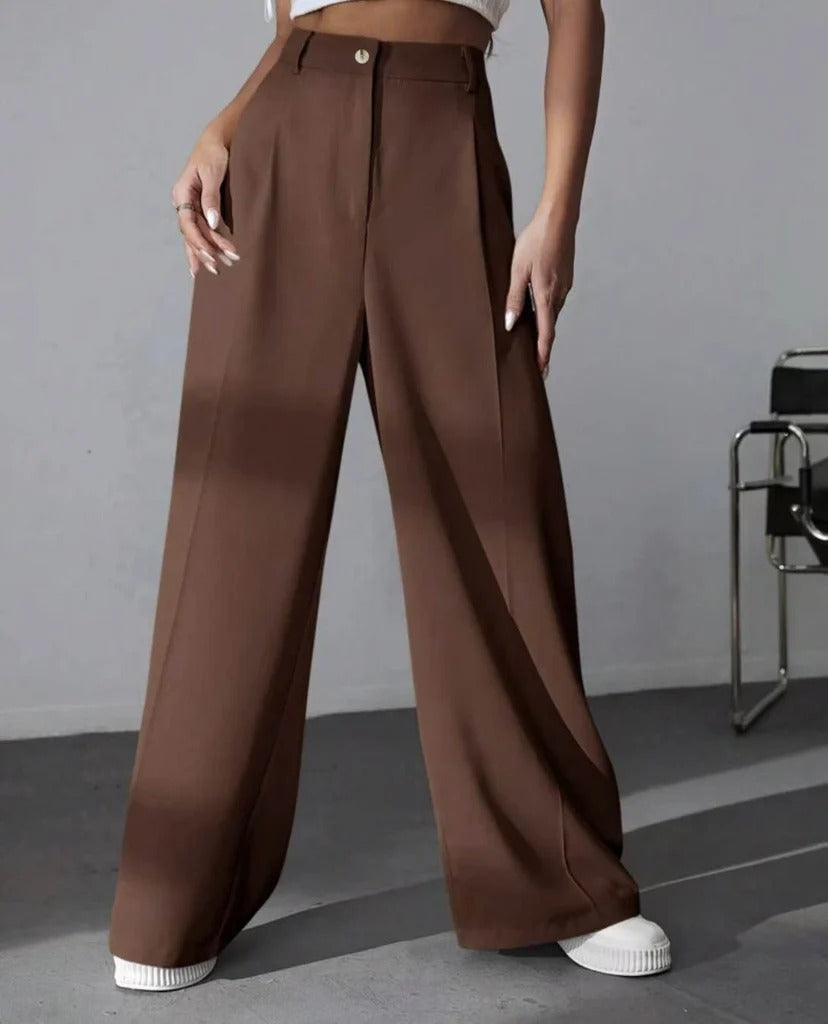 Women’s High-Waist Wide-Leg Trousers - Tailored Pants Everyday Style