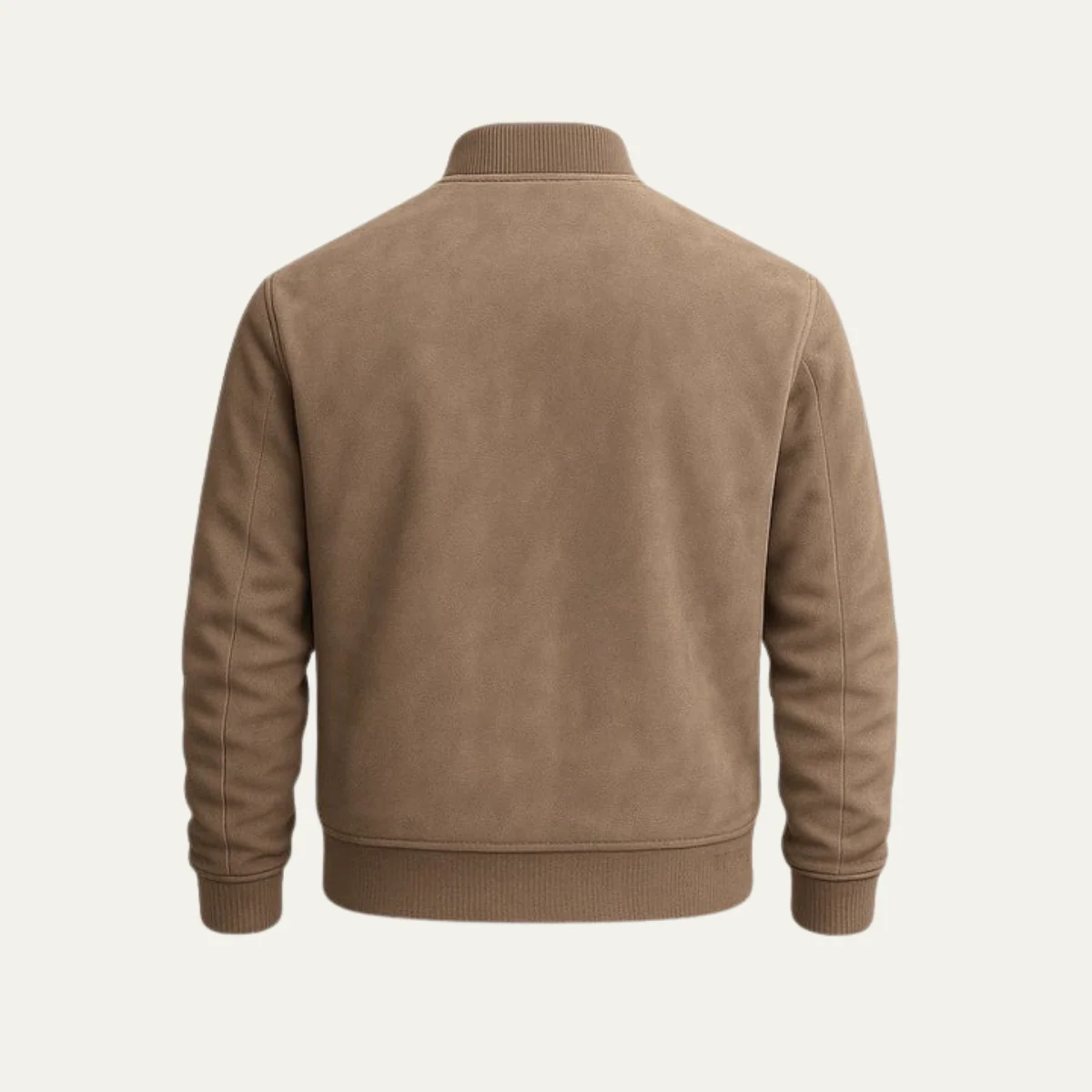 Men’s Suede Zip Jacket – Minimalist Casual Outerwear