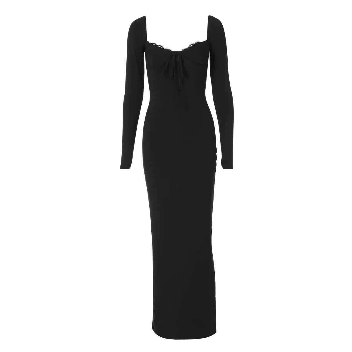 Women’s Long Sleeve Bodycon Maxi Dress - Elegant Evening Wear