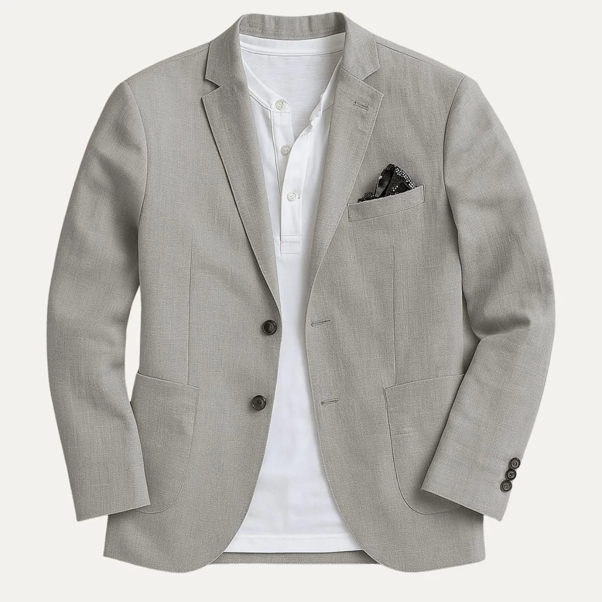 Men’s Casual Tailored Blazer - Modern Two-Button Smart Jacket