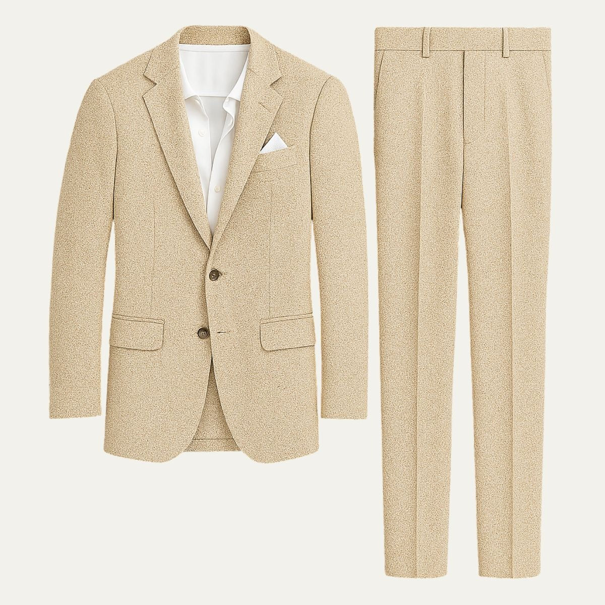 Men’s Slim Fit Two-Piece Suit - Tailored Blazer and Trousers Set