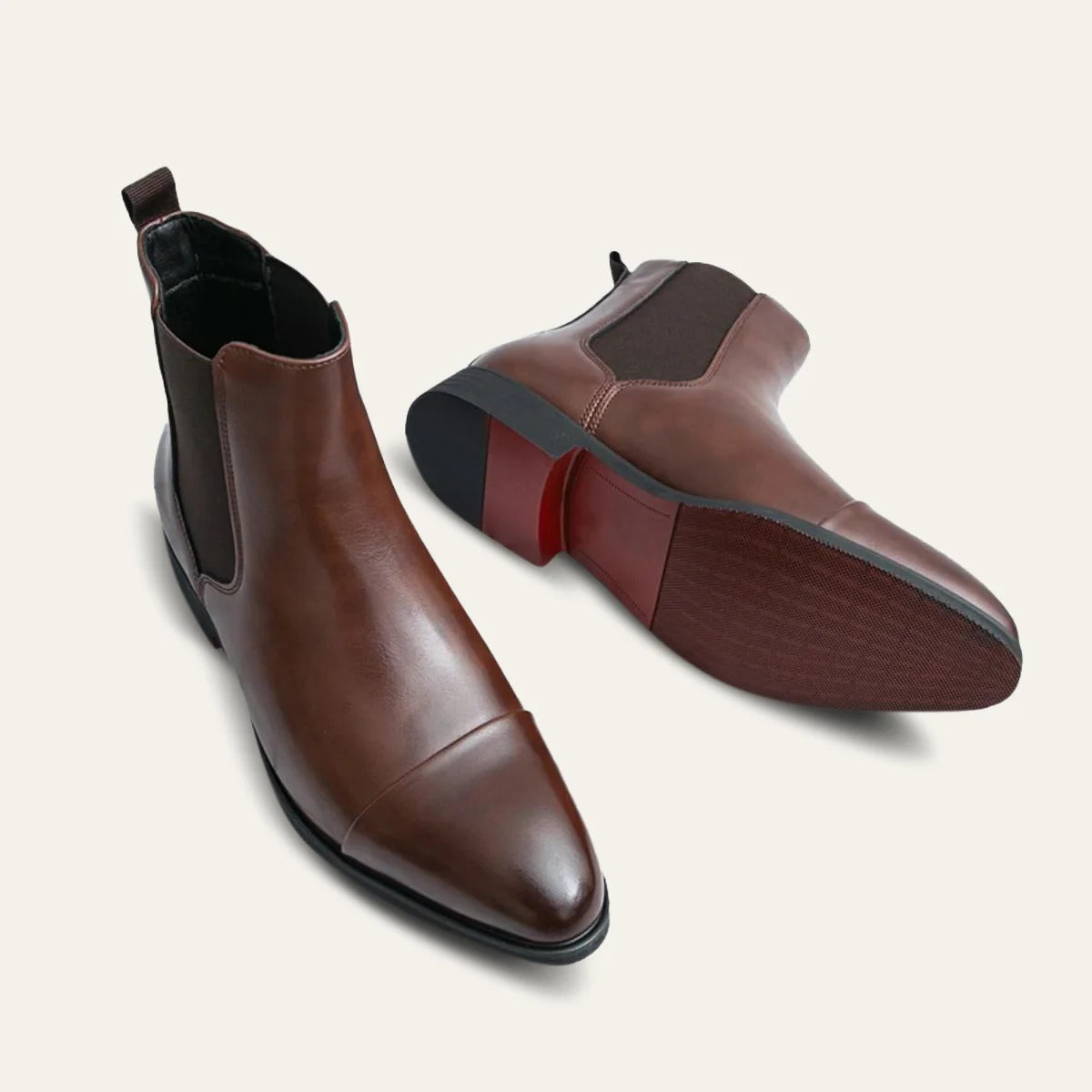 Men’s Polished Chelsea Boots - Classic Slip-On Dress Ankle Boots