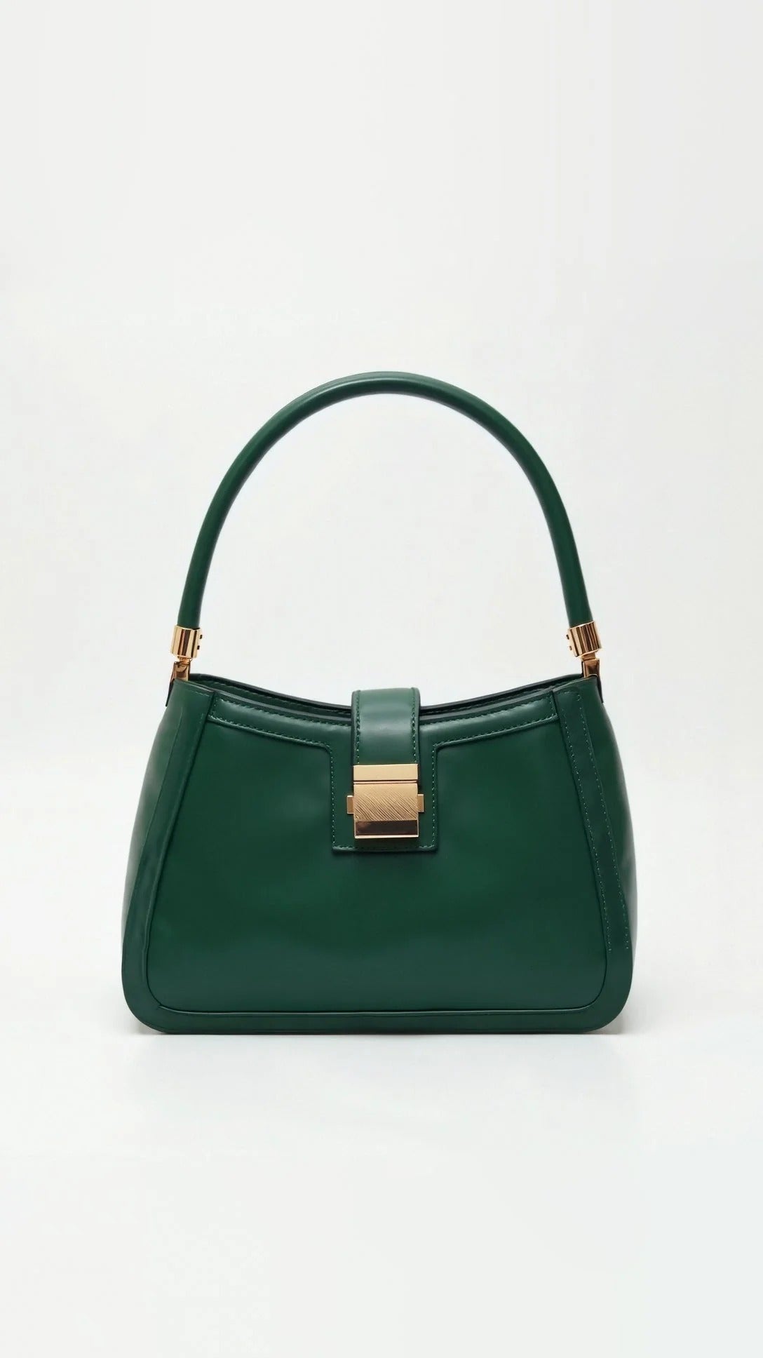 Women’s Idalia Structured Shoulder Bag - Elegant Gold-Tone Lock Detail