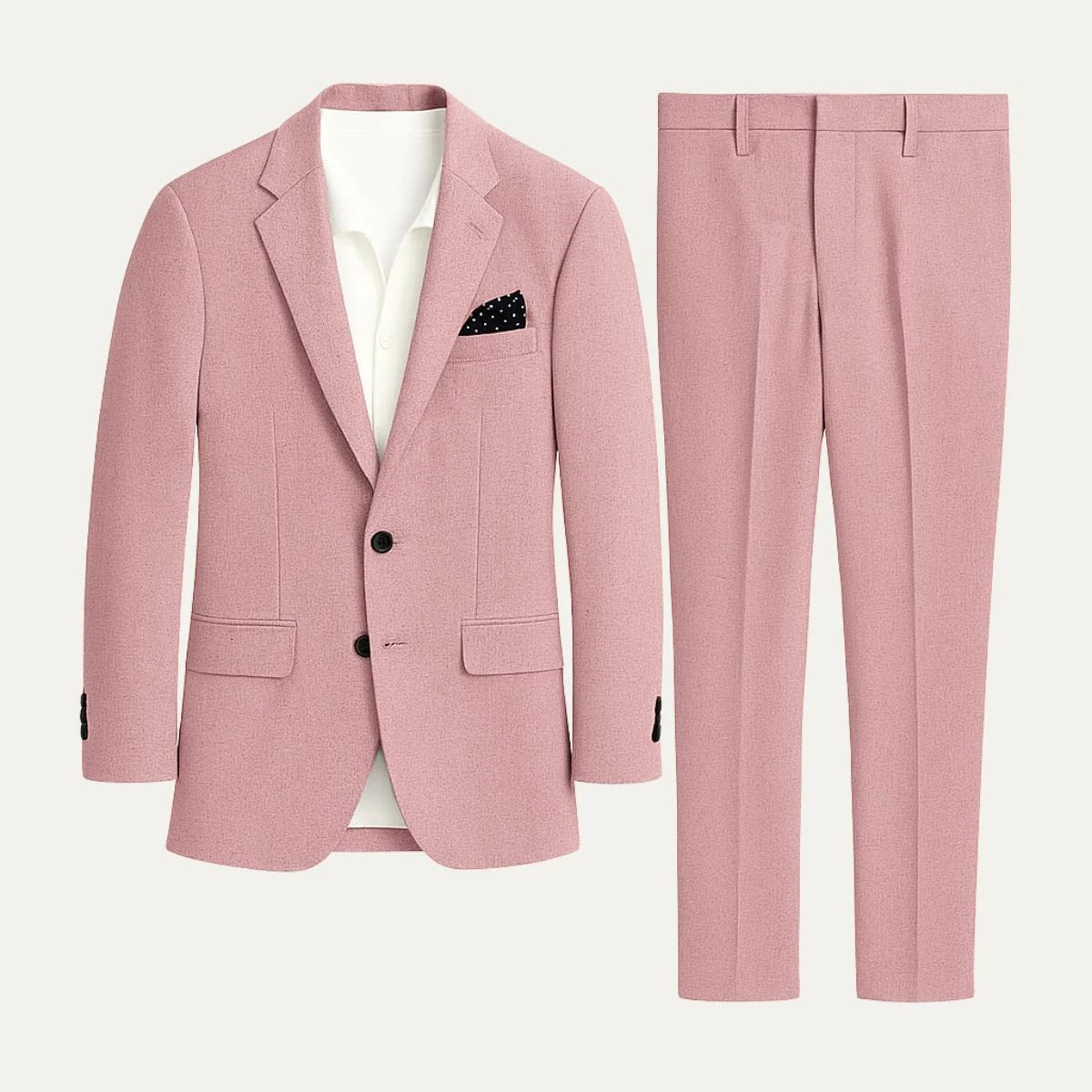Men’s Slim Fit Two-Piece Suit - Tailored Blazer and Trousers Set