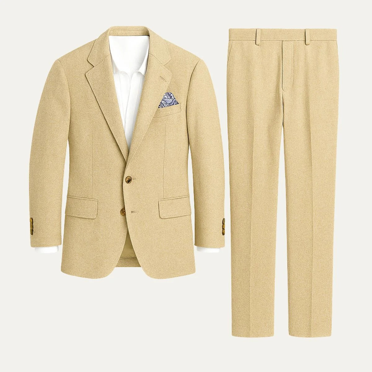 Men’s Slim Fit Two-Piece Suit - Tailored Blazer and Trousers Set