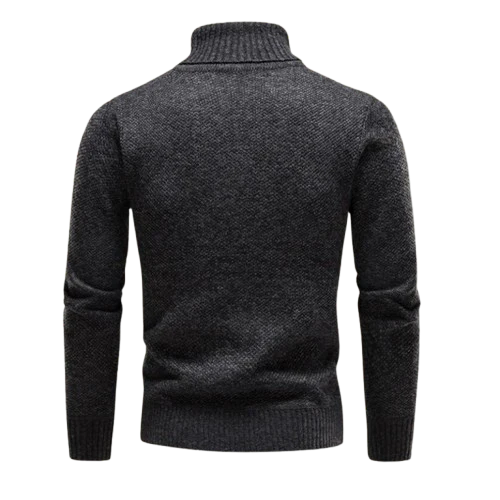 Men’s Classic Turtleneck Sweater - Slim Fit Ribbed Knit Pullover