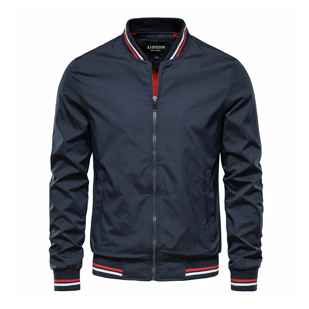 Men’s Classic Lightweight Bomber Jacket - Casual Zip-Up Outerwear