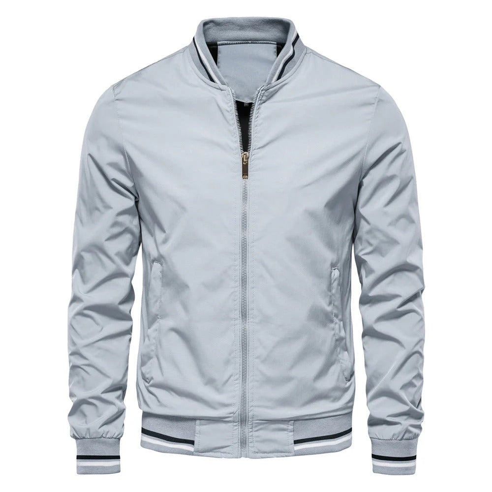 Men’s Classic Lightweight Bomber Jacket - Casual Zip-Up Outerwear