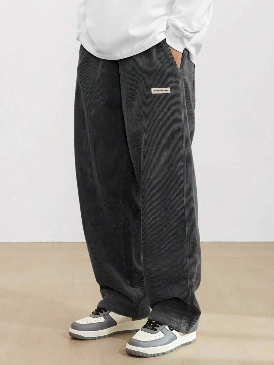 Men’s Summit Corduroy Relaxed Trousers - Wide-Leg Pants