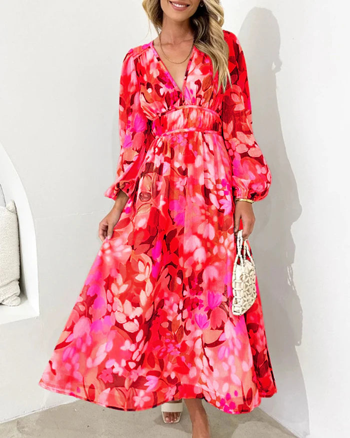 Jessica - Elegant Floral Maxi Dress