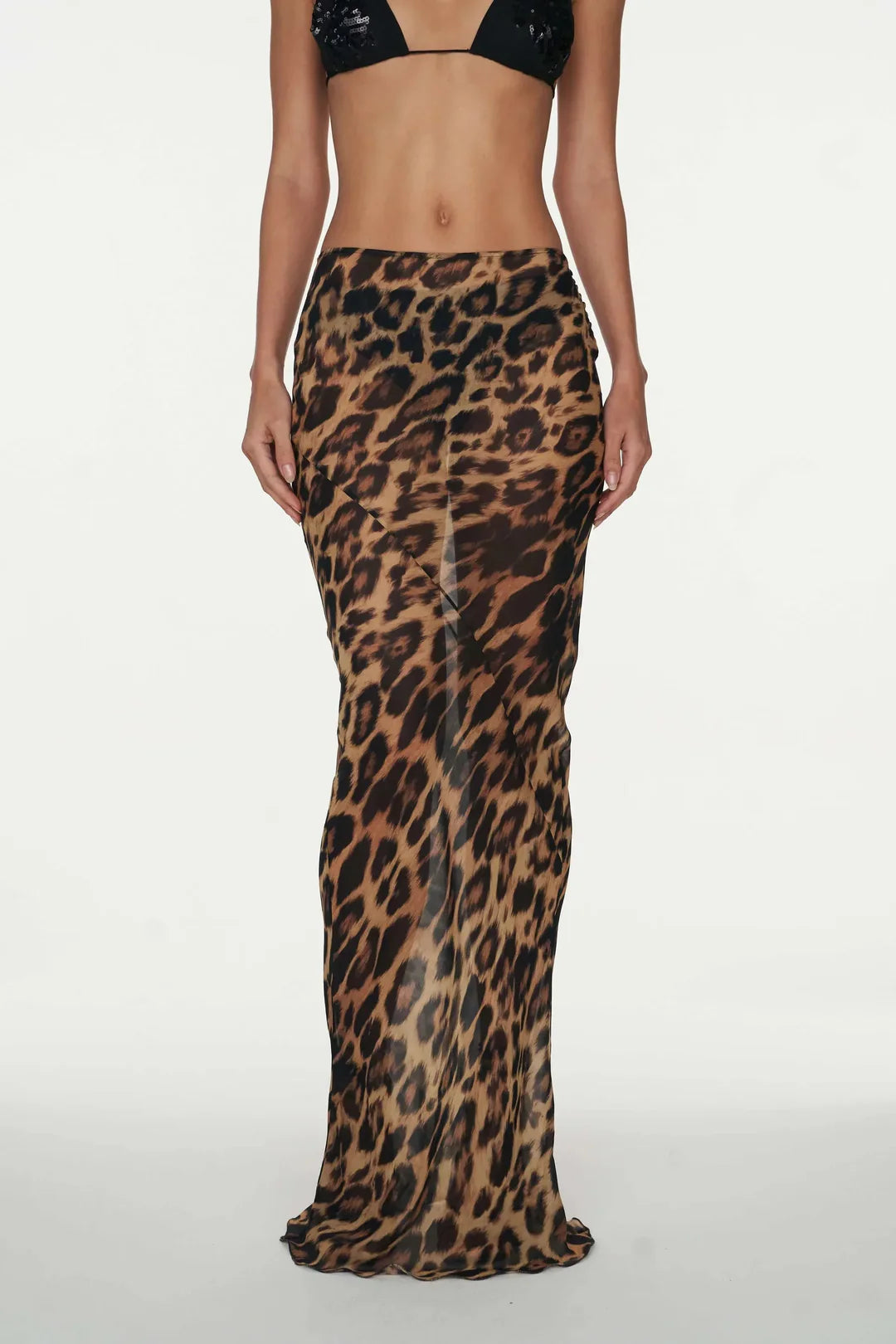 Taryn - Women's Floor-Length Animal Print Skirt