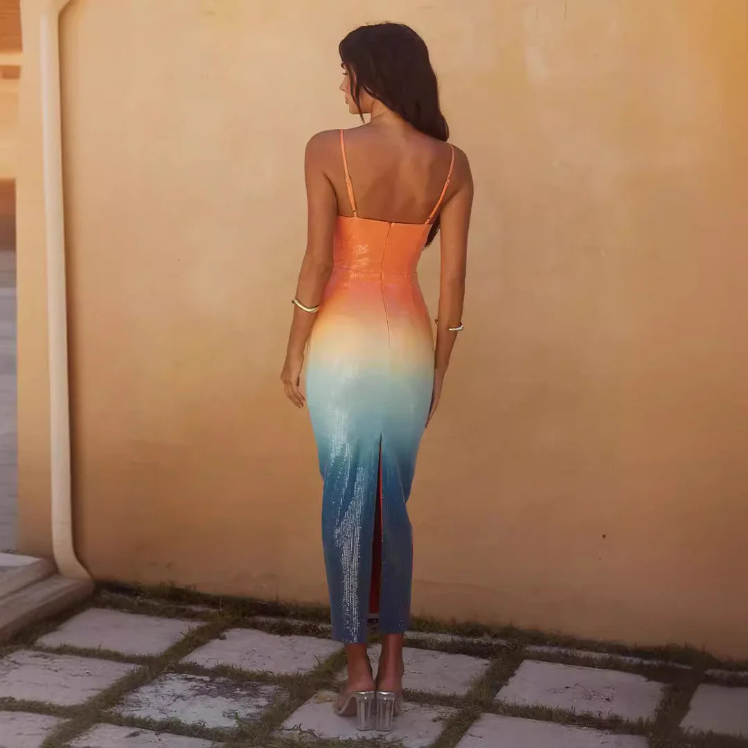 Marin - Ombre Starfish Midi Dress